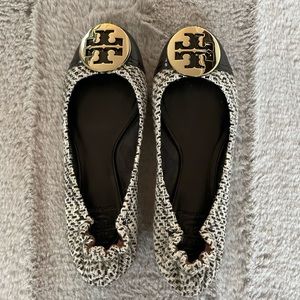 Tory Burch Tweed Flats Sz6